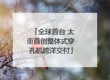 全球首台 太重首创整体式穿孔机跨洋交付