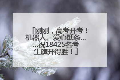 刚刚，高考开考！机器人、爱心纸条……祝18425名考生旗开得胜！