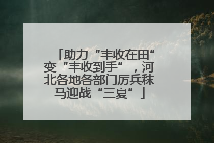 助力“丰收在田”变“丰收到手”，河北各地各部门厉兵秣马迎战“三夏”