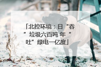 北控环境：日“吞”垃圾六百吨 年“吐”绿电一亿度