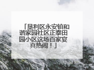 垦利区永安镇和谐家园社区正泰田园小区这场百家宴真热闹！