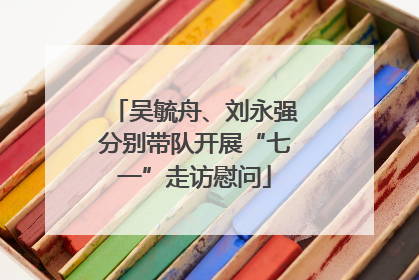 吴毓舟、刘永强分别带队开展“七一”走访慰问
