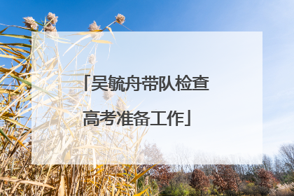 吴毓舟带队检查高考准备工作