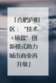 合肥庐阳区：“技术+场景”创新模式助力城市商业再升级