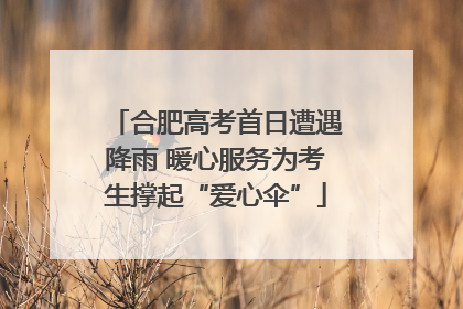 合肥高考首日遭遇降雨 暖心服务为考生撑起“爱心伞”