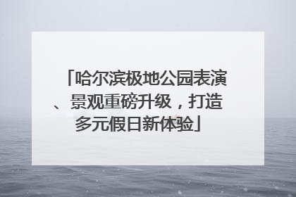 哈尔滨极地公园表演、景观重磅升级，打造多元假日新体验
