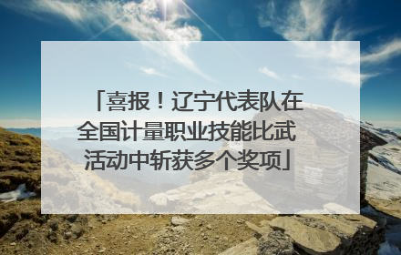 喜报！辽宁代表队在全国计量职业技能比武活动中斩获多个奖项