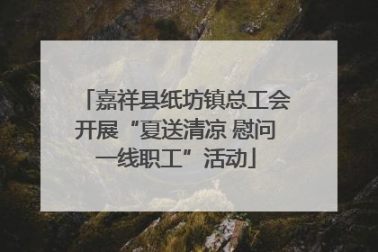 嘉祥县纸坊镇总工会开展“夏送清凉 慰问一线职工”活动