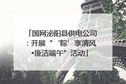 国网泌阳县供电公司：开展“‘粽’享清风 •廉洁端午”活动