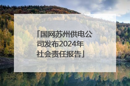 国网苏州供电公司发布2024年社会责任报告