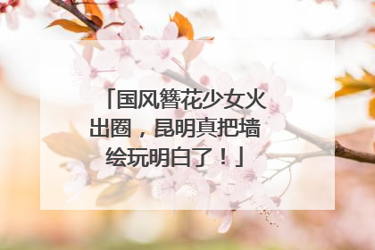 国风簪花少女火出圈，昆明真把墙绘玩明白了！