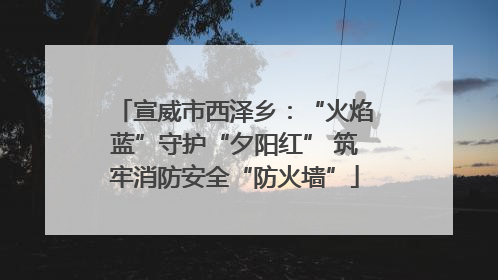 宣威市西泽乡：“火焰蓝”守护“夕阳红” 筑牢消防安全“防火墙”