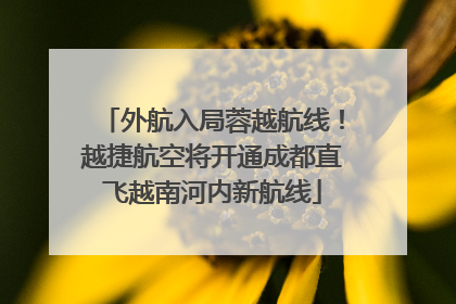 外航入局蓉越航线！越捷航空将开通成都直飞越南河内新航线