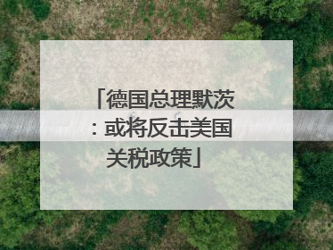 德国总理默茨：或将反击美国关税政策
