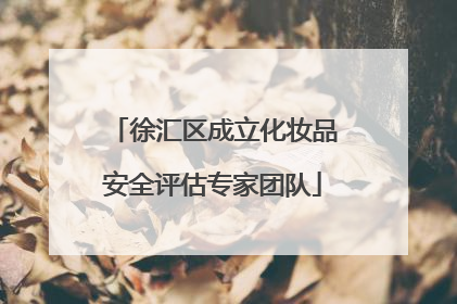 徐汇区成立化妆品安全评估专家团队