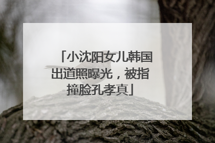 小沈阳女儿韩国出道照曝光，被指撞脸孔孝真