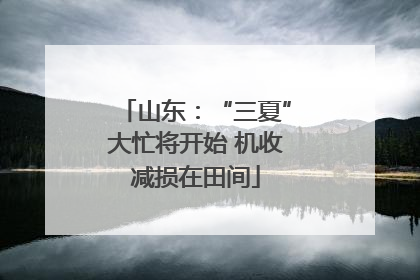 山东：“三夏”大忙将开始 机收减损在田间