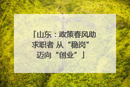 山东：政策春风助求职者 从“稳岗”迈向“创业”
