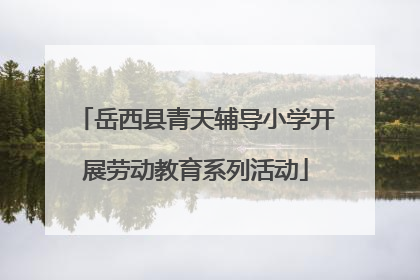 岳西县青天辅导小学开展劳动教育系列活动