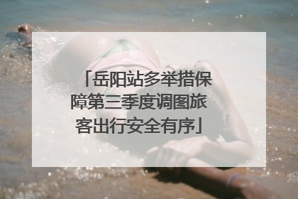 岳阳站多举措保障第三季度调图旅客出行安全有序