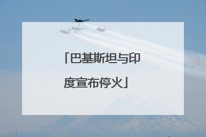 巴基斯坦与印度宣布停火