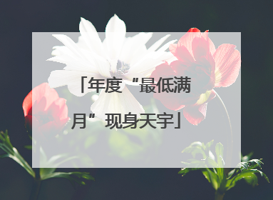 年度“最低满月”现身天宇