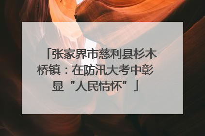 张家界市慈利县杉木桥镇：在防汛大考中彰显“人民情怀”