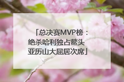总决赛MVP榜：绝杀哈利独占鳌头 亚历山大屈居次席