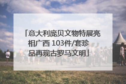 意大利庞贝文物特展亮相广西 103件/套珍品再现古罗马文明