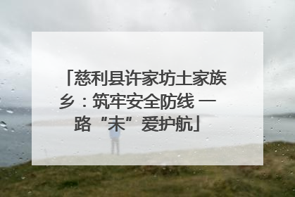 慈利县许家坊土家族乡：筑牢安全防线 一路“未”爱护航