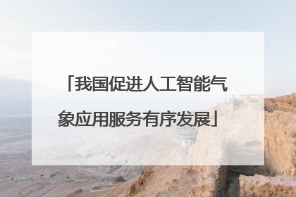 我国促进人工智能气象应用服务有序发展