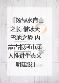 扬绿水青山之长 借冰天雪地之势 内蒙古根河市深入推进生态文明建设