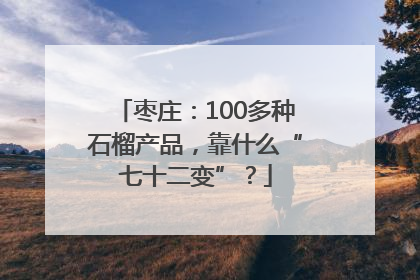 枣庄：100多种石榴产品，靠什么“七十二变”？