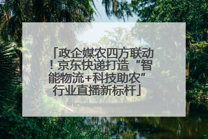 政企媒农四方联动！京东快递打造“智能物流+科技助农”行业直播新标杆