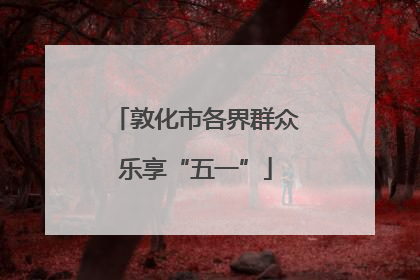 敦化市各界群众乐享“五一”