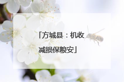 方城县：机收减损保粮安