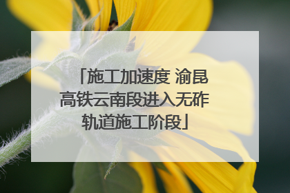 施工加速度 渝昆高铁云南段进入无砟轨道施工阶段