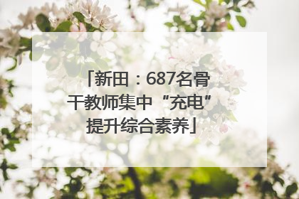 新田：687名骨干教师集中“充电” 提升综合素养