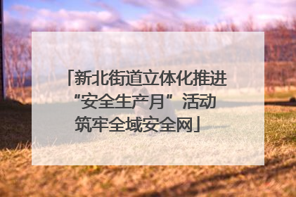 新北街道立体化推进“安全生产月”活动 筑牢全域安全网