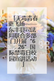 无毒青春更飞扬——东丰县司法局联合多部门开展“6．26”国际禁毒日校园宣讲活动