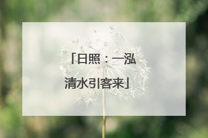 日照：一泓清水引客来