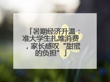 暑期经济升温：准大学生扎堆消费，家长感叹“甜蜜的负担”