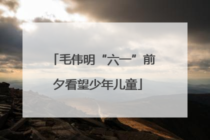毛伟明“六一”前夕看望少年儿童