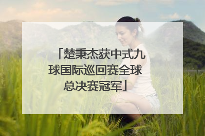 楚秉杰获中式九球国际巡回赛全球总决赛冠军