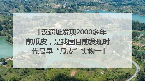 汉遗址发现2000多年前瓜皮，是我国目前发现时代最早“瓜皮”实物→