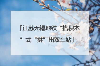江苏无锡地铁“搭积木”式“拼”出双车站