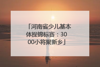 河南省少儿基本体操锦标赛：3000小将聚新乡