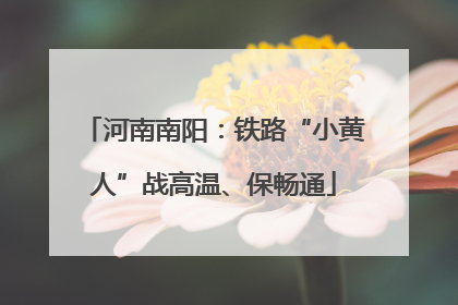 河南南阳：铁路“小黄人”战高温、保畅通