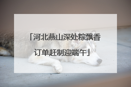 河北燕山深处粽飘香 订单赶制迎端午