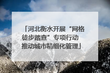河北衡水开展“网格徒步踏查”专项行动 推动城市精细化管理